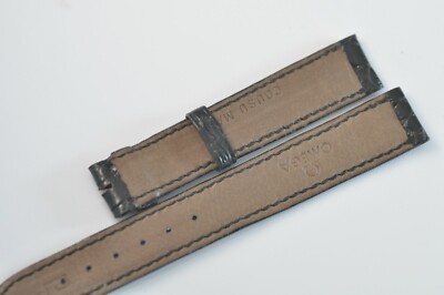 Omega watch 15mm Band Strap Black New Old Stock Vintage