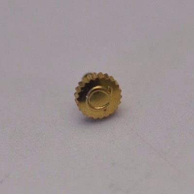 Omega watch Crown 3.6mm yellow gold plated NOS