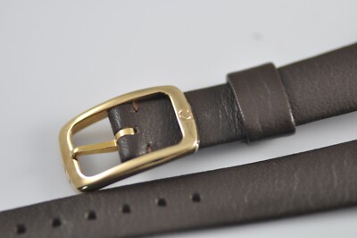 Omega Strap 14mm Brown with Gold Plated Buckle NOS Mint (W24)
