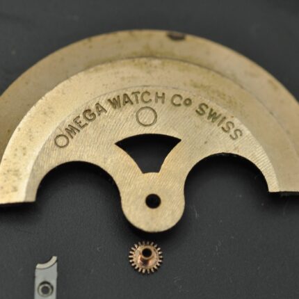 Omega watch movement part 550-1026 oscillating weight & gib of rotor 550-1451