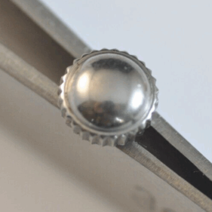 Omega Crown Male stem 5.55 tube 2.5 Dome 17.8  Genuine Vintage Calatrava