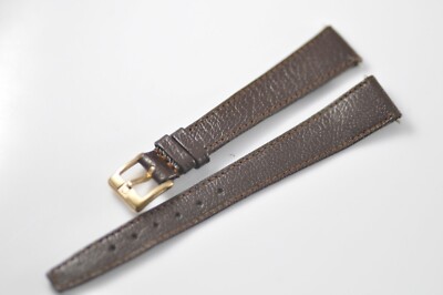 Omega Strap Band 14mm Brown with Gold Plated Buckle NOS Mint (W23)