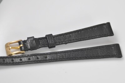 Omega Wristwatch Band Watch Original Strap 11mm Black with Buckle Nos (Z52)